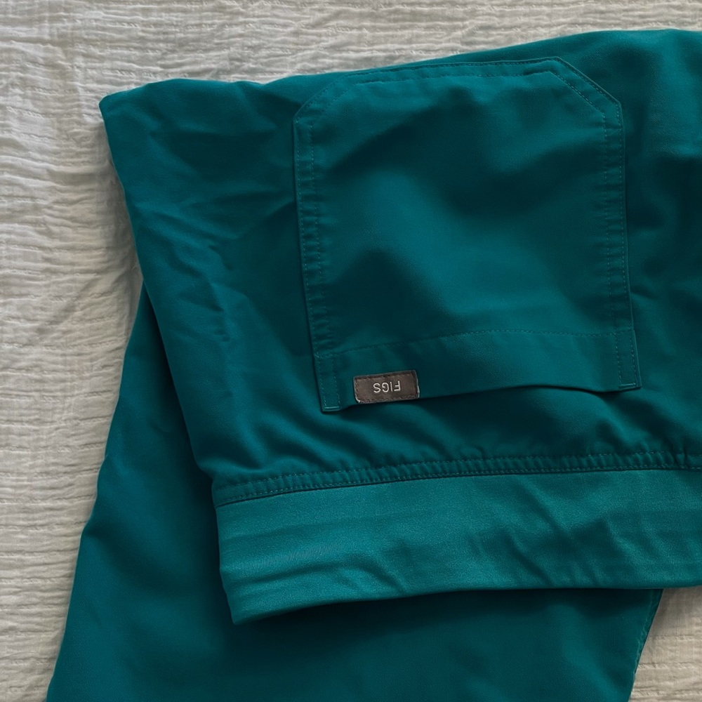 FIGS Teal Livingston Scrub Pants